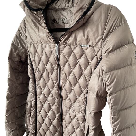 Michael Kors packable down mid length coat small - Picture 2 of 7